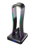 Cosmic Byte Vulcan Rgb Headphone Stand, Mouse Bungee And 4 Port Usb 2.0 Hub With Rgb Touch Control Button (Black)