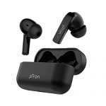 Ptron Basspods 992 Active Noise Cancelling (Anc) Bluetooth 5.0 Wireless Headphones With Deep Bass, Low Latency, Ergonomic Touch Control Earbuds, Hd Mic, Voice Assistance & Ipx4 Water-Resistant (Black)