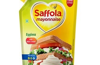 Saffola Mayonnaise Eggless, With Milk Cream, Extra Creamy & Tasty, 750G