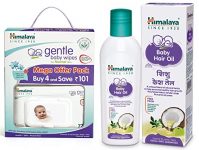 Himalaya Gentle Baby Wipes Mega Offer Pack (4N X 72’S) Save Rs.101/- & Baby Hair Oil 200 Ml(1 Count)