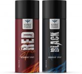 Bombay Shaving Company Red Spice And Black Vibe Deodorant Spray  –  For Men(300 Ml, Pack Of 2)