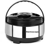 Thermoscape Stainless Steel Casseroles With Handle And Insulated Lids Keeps Chapati Food Curry Hot Meal With Easy To Carry Handle – Thermosteel And Double Wall Insulation (5500 Ml)