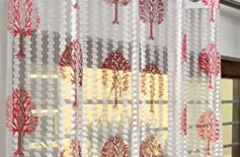 Vram Polyester Heavy Transparent Tissue Net Pack Of 1 Pcs Maroon Curtains For Floral Net, 4 X 5 Feet Window Curtains For Home || Living Room Use Decorative Heavy Net