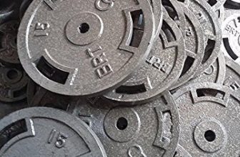 Body Maxx Cast Iron Bright Stearing Cut Weight Lifting Plates For Home And Club Usage, 10000 G, 2/5 Kg (Metallic Grey/Black) – 4 Pieces (Br10)