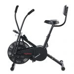 Lifelong Lleb104 Airbike With Moving Handle And Back Support, Max User Weight 100Kg, Fitness Bike For Workout At Home (Free Home Installlation, 6 Months Warranty, Black)