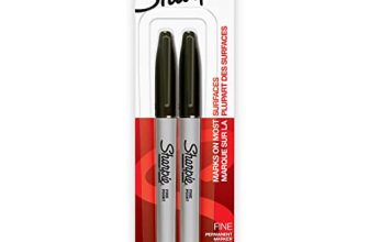 Sharpie Black Permanent Marker With Fine Tip For Precise Writing |Suitable For Multipurpose Usage| Smudge Free | Office Stationery Items | Pack Of 2