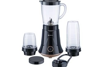 Bajaj Nx-01, Powerful 300W Mixer Grinder, Blender, Juicer And Smoothie Maker With Sipper And Store Lids, 3 Jars, Black, Regular