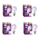 Philips Wiz Smart Wi-Fi Led Bulb E27 9-Watt, 16 Million Colors , Compatible With Amazon Alexa And Google Assistant, Pack Of 4