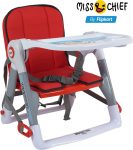 Miss & Chief Baby 3-In-1 Convertable Booster Chair With Dining Tray(Red)