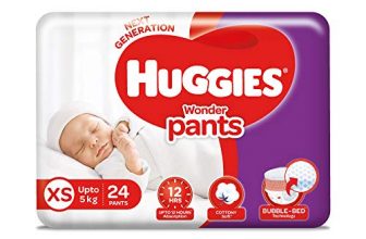 Huggies Wonder Pants Extra Small / New Born (Xs / Nb) Size Diaper Pants, 24 Count, With Bubble Bed Technology For Comfort For Kids