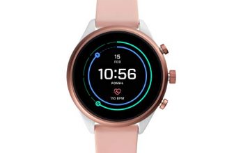 Fossil Sport (41Mm, Blush) Women Metal And Silicone Touchscreen Smartwatch With Amoled Screen, Heart Rate, Gps, Nfc, Music Storage And Smartphone Notifications – Ftw6022