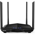 Tenda Ac10 Ac1200 Wireless Smart Dual-Band Gigabit Wifi Router, Mu-Mimo, 4 Gigabit Ports, 867Mbps/5 Ghz+ 300Mbps /2.4Ghz, Support Vpn Server, Wifi Schedule, (Black, Not A Modem)