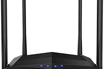 Tenda Ac10 Ac1200 Wireless Smart Dual-Band Gigabit Wifi Router, Mu-Mimo, 4 Gigabit Ports, 867Mbps/5 Ghz+ 300Mbps /2.4Ghz, Support Vpn Server, Wifi Schedule, (Black, Not A Modem)