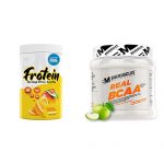 Bigmuscles Nutrition Frotein 26G Refreshing Mango Orange Flavored Hydrolysed Whey Protein Isolate [30 Servings, 1 Kg] & Real Bcaa [50 Servings, Green Apple] -100% Micronized Vegan