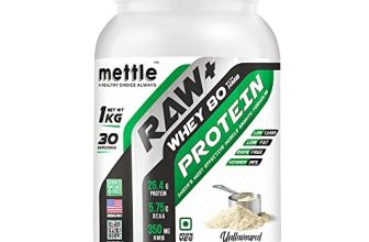 Mettle Raw Whey 80% Whey Protein With Hmb, 26.4G Protein, 5.75G Bcaa – 1Kg