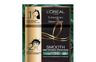 L’Oreal Paris Extraordinary Oil Smooth Steam Mask (Paraben Free) 20Ml + 40G | Nourishing Treatment For Smooth & Straight Frizz-Free Hair | With Precious Essential Oils