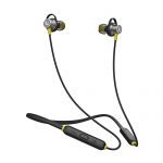 Infinity (Jbl) Glide 120, In Ear Wireless Earphones With Mic, Deep Bass, Dual Equalizer, 12Mm Drivers, Premium Metal Earbuds, Comfortable Flex Neckband, Bluetooth 5.0, Ipx5 Sweatproof (Black & Yellow)