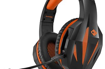 Cosmic Byte Uranus Gaming Headset With Flexible Microphone For Pc, Ps5, Xbox, Mobiles, Tablets, Laptops (Orange Demon)