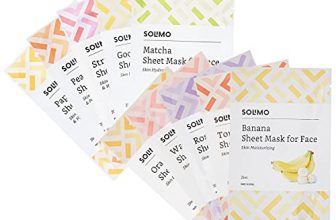 Amazon Brand – Solimo Face Sheet Mask, Pack Of 10 (Papaya, Peach, Strawberry, Gooseberry, Matcha, Orange, Watermelon, Rosemary, Tomato, Banana)
