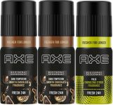 Axe Dark Temptation 150 Ml (Pack Of 2) And Pulse 150 Ml Deodorant(3 Items In The Set)