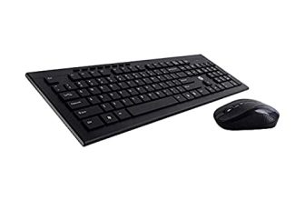 Hp Usb Wireless Spill Resistance Keyboard And Mouse Combo With 10M Working Range 2.4G Wireless Technology / 3 Years Warranty (4Sc12Pa), Black
