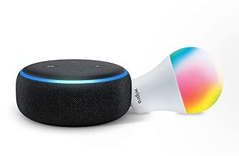Echo Dot (3Rd Gen, Black) + Wipro 9W Led Smart Color Bulb Combo – Works With Alexa – Smart Home Starter Kit