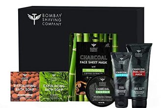 Bombay Shaving Co Bath & Skin Glow Kit | Diwali Gift Kit | Charcoal Face Wash, Peel Off Mask, Face Pack, Sheet Mask, Exfoliating Bath Soap | Gift Set For Men | Pack Of 6