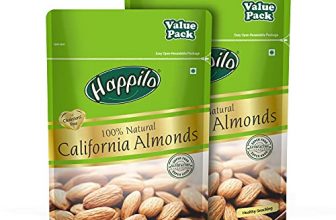 Happilo 100% Natural Premium California Almonds 1 Kg Each (Pack Of 2) | Quality Badam Giri | High In Fiber & Boost Immunity | Real Nuts | Whole Natural Badam
