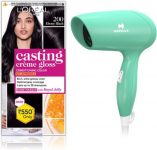 L’Oréal Paris Casting Creme Gloss 200 With Havells Light Weight Hair Dryer 1200 W , Ebony Black