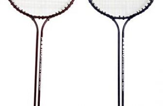 Starx Steel Double-Shaft Badminton Racquet Set, Adult G4 – 3 3/4-Inch (Multicolor)