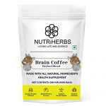 Nutriherbs Brain Coffee With Goodness Of Roasted Coffee Beans, Lion’S Mane Mushroom & Mct Powder Helps Reduce Stress & Anxiety – 4 Infusion Bags