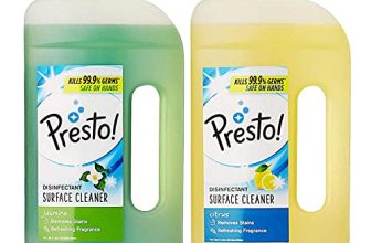 Amazon Brand – Presto! Disinfectant Surface/Floor Cleaner, Pack Of 2 – (975 Ml Citrus & 975Ml Jasmine)