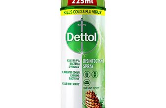 Dettol Disinfectant Sanitizer Spray Bottle | Kills 99.9% Germs & Viruses | Germ Kill On Hard And Soft Surfaces (Original Pine, 225Ml)