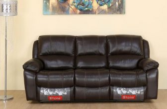 @Home By Nilkamal Scott Half-Leather Manual Recliner(Finish Color – Dark Brown, Knock Down)