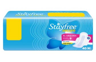 Stayfree Secure Xl Ultra Thin Dry Cover Sanitary Pads For Women With Wings, 40 Pads
