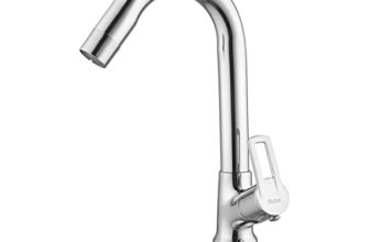 Ruhe® Swivel Spout Faucet/Tap | Kubix Swan Neck With Flexible Swivel Spout Faucet/Tap | Table Mount | With Chrome Finish For Bathrooms Wash Basins & Kitchen Sinks