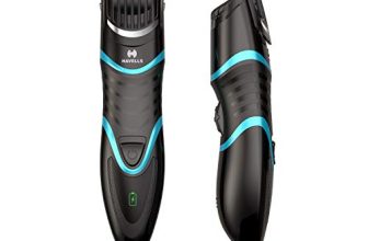 Havells Bt9005 Cord & Cordless Adjustable Beard Trimmer; Extra Wide Blade For Faster Cutting; Fast Charge Allows 15 + Trims; 19 Built-In Precise Lengths; (Black/Blue)