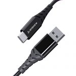 Ambrane 3A Fast Charging Output Cable With Type-C To Usb For Mobile, Neckband, True Wireless Earphone Charging, 480Mbps Data Sync Speed, 1M Length (Act – Az10, Black)