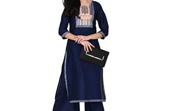 Ziyaa Women’S Art Silk Straight Kurta (Zikups2413-M_Blue_Medium)