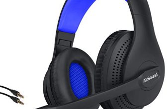 Airsound Alpha-4 Stereo Gaming Headset For Noise Cancelling Over-Ear Headphones| Adjustable Mic, Bass Surround, Soft Memory Earmuffs For All Laptop