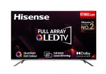 Hisense 139 Cm (55 Inches) 4K Ultra Hd Smart Certified Android Qled Tv 55U6G (Metal Gray)
