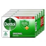 Dettol Original Germ Protection Bathing Soap Bar (Buy 4 Get 1 Free – 75G Each), Combo Offer On Bath Soap