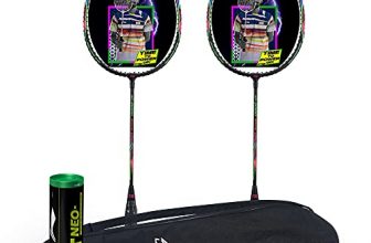 Li-Ning Home Crew Combo(Black) – 2 Li-Ning Aluminum Badminton Racket With 6 Nylon Shuttlecocks