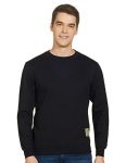 T2F Men’S Cotton Crew Neck Sweatshirt (Mns-Ss-01_Black_M)