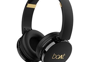 Boat Rockerz 370 On Ear Bluetooth Headphones With Upto 12 Hours Playtime, Cozy Padded Earcups And Bluetooth V5.0(Buoyant Black)