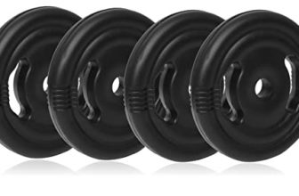 Fitbox Sports Finger Gripped Weigth Plates 20Kg (5Kg X 4), Black