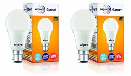 Wipro Garnet B22 Led Bulb (9-Watt, Cool Day Light) – Pack Of 2
