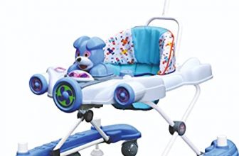 Toyzone Baby Walker Without Rocking-11750 | First Step Baby Walker With Handle | Lightweight And Transportable |Comfortable Seat | Rotatable Wheel |Infant & Baby Activity Walker | Height Adjustment | Durable Wheels | Washable & Detachable Seat | Dynamic Music | Multicolor | For Age 6 Months+
