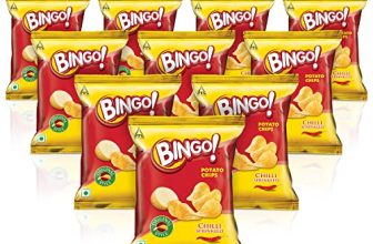 Bingo! Original Style Chilli Potato Chips, 520G (Pack Of 10)