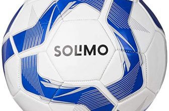 Amazon Brand – Solimo Pvc, Cotton, Polyester Football, Size 5 , White & Blue